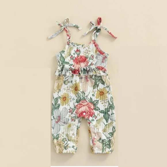 Floral Spring Easter dress Girl Outfit Clothes  Groovy Vintage garden spring - Picture 1 of 7